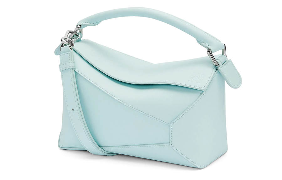 LOEWE Puzzle Cow Leather Shoulder Bag, Crossbody Bag, Handbag Small Women's Iceberg Blue