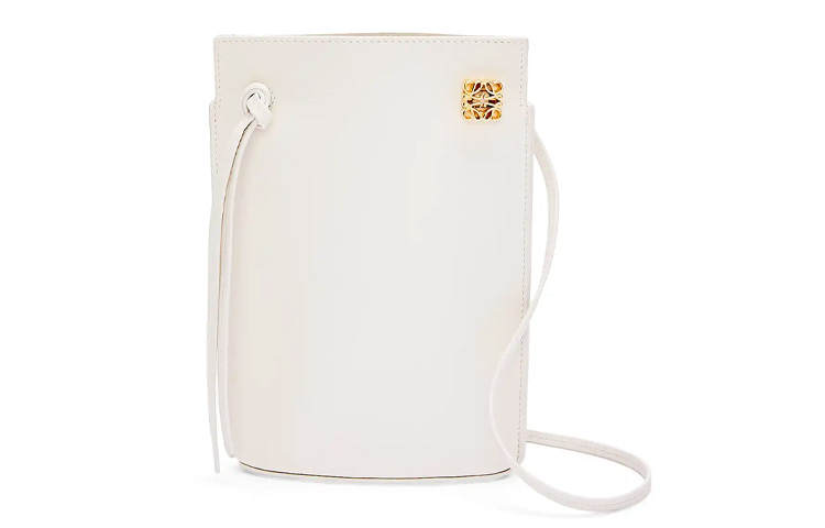 LOEWE Classic Cow Leather Handbag, Shoulder Bag, Crossbody Bag Women's Soft White