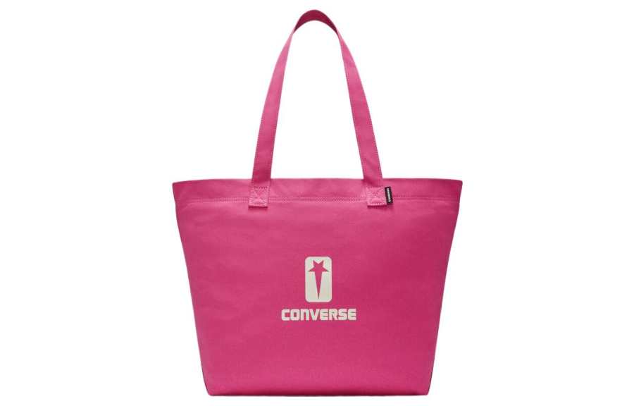 Converse DRKSHDW Collaboration Cotton Tote Bag, Shopping Bag, Handbag Regular Unisex Bright Pink