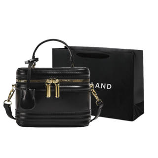 PINK·LAND Pu Handbag, Bucket Bag, Crossbody Bag Regular Women's Black/Ecru/Coffee/Apricot