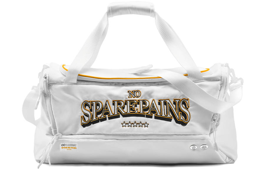 8atheist Polyester Basketball Bag, Crossbody Portable Gym Bag Large Unisex White