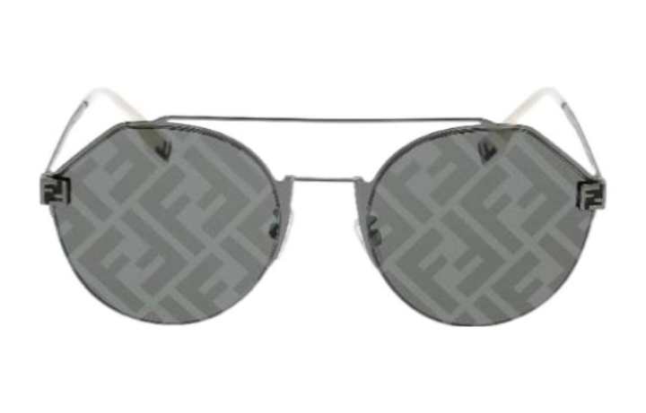 FENDI FENDI Metal Aviator Sunglasses Unisex Black