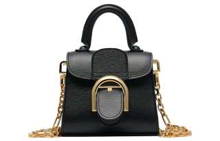 Delvaux Delvau Brillant Calfskin Handbag, Shoulder Bag, Crossbody Bag Extra Mini Women's Black