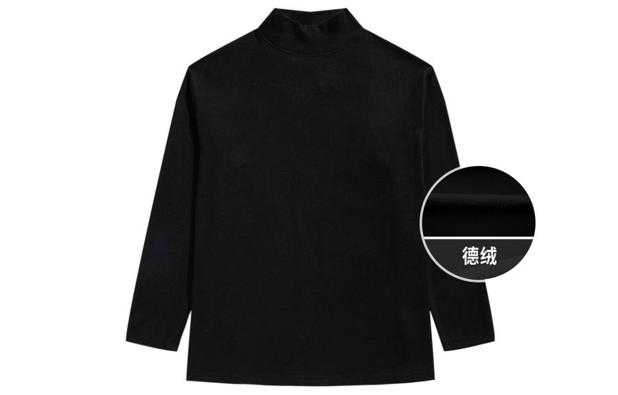FORHUG T Shirts Unisex Half Turtleneck Moderate Straight Fit