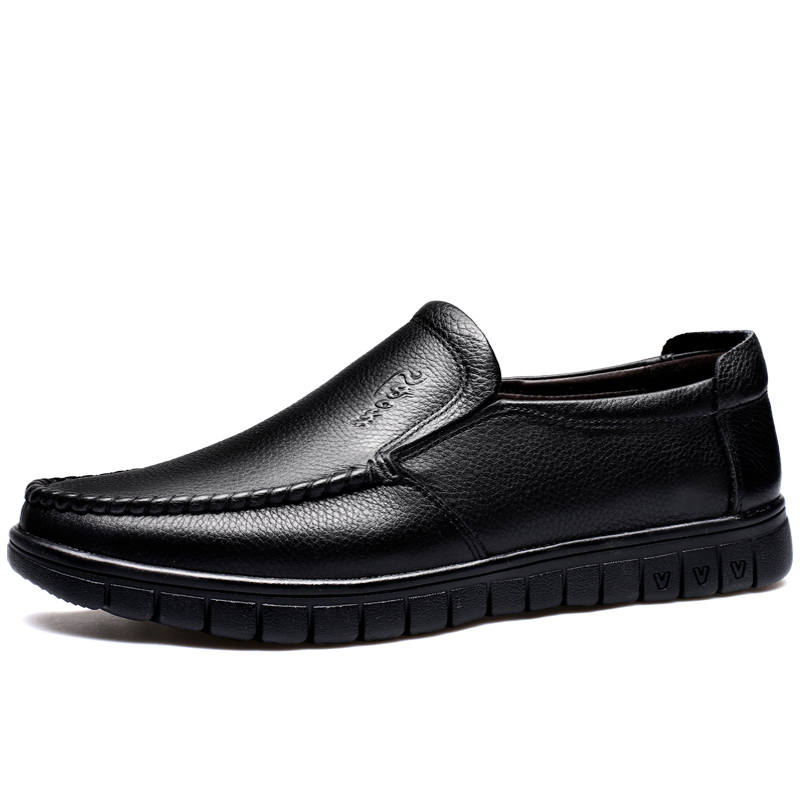EGCHI Top Grain Cow Leather Casual Leather Shoes Men's