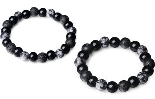 CIROCCO Volcanic Stone Obsidian Beaded Bracelets Unisex