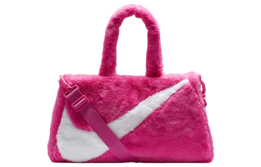 Nike Nike Faux Fur Tote Bag, Shopping Bag, Handbag Regular Unisex Fuchsia