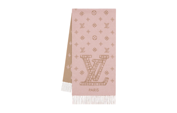 LOUIS VUITTON PRECIOUS Knit Scarves Women's Pink