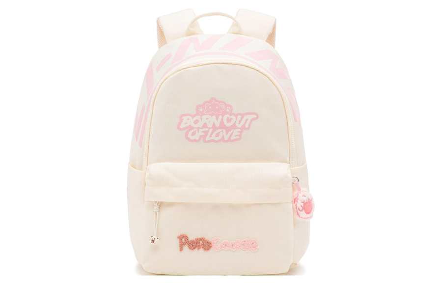 Li-Ning Li Ning League Of Legends Poro Collaboration Collection Zip Closure Polyester Backpack Unisex Ecru