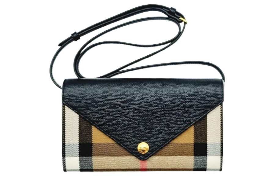 Burberry Burberry Hannah Check Shoulder Bag Black
