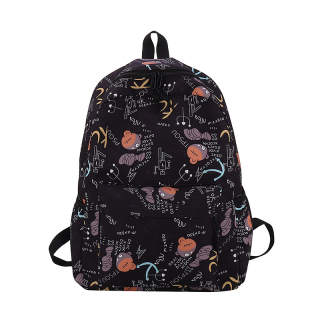 KAKAXI Nylon Laptop Bag Backpack Unisex Black/Gray/Ecru