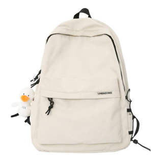KAKAXI Nylon Laptop Bag Backpack Unisex White/Black