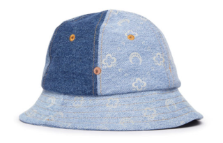 Marine Serre Cotton Bucket Hats Women's Blue