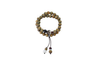 MIDNIGHT MOMENT Sandalwood Beaded Bracelets Unisex Green Sandalwood