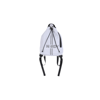 Nerdy Multifunction Fabric Bucket Bag Backpack Unisex Black & White & Purple