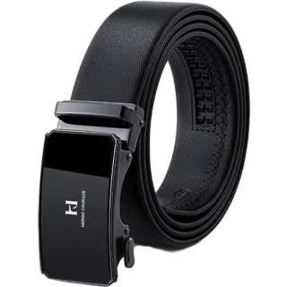 HLA Split Cow Leather Zinc Alloy Leather Belts Men's Width 3.5cm