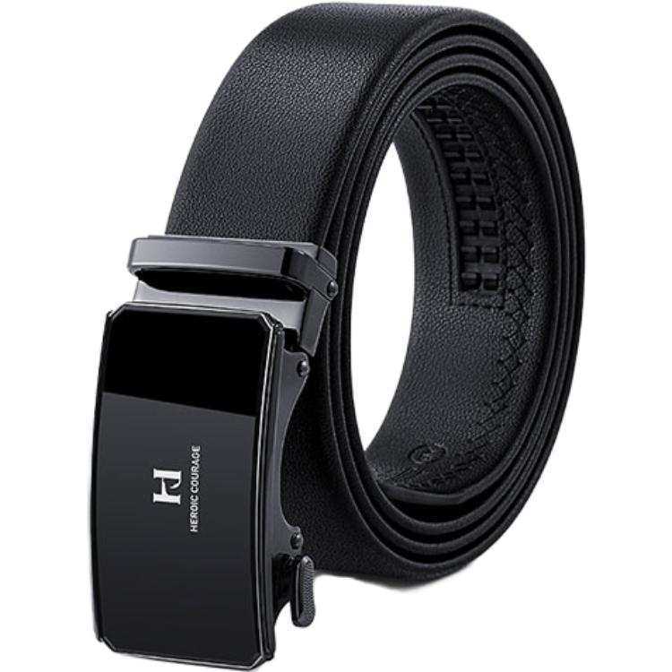 HLA HLA Split Cow Leather Zinc Alloy Leather Belts Men's Width 3.5cm
