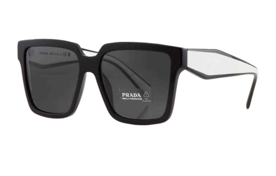 PRADA PRADA Irregular Shape Sunglasses Women's Black