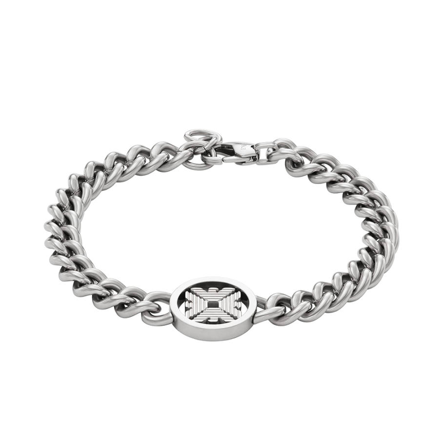 EMPORIO ARMANI Stainless Steel Bracelets Men's Silver
