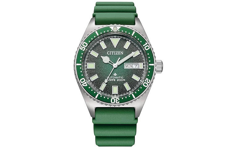 CITIZEN Professional Master Collection 200m Waterproof Automatic Mechanical Movement PU Strap Watch