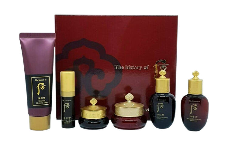The History Of Whoo Red Waffle Condensed Incense Puring Face Skincare Sets Moisturizing And Nourishing Hydrating