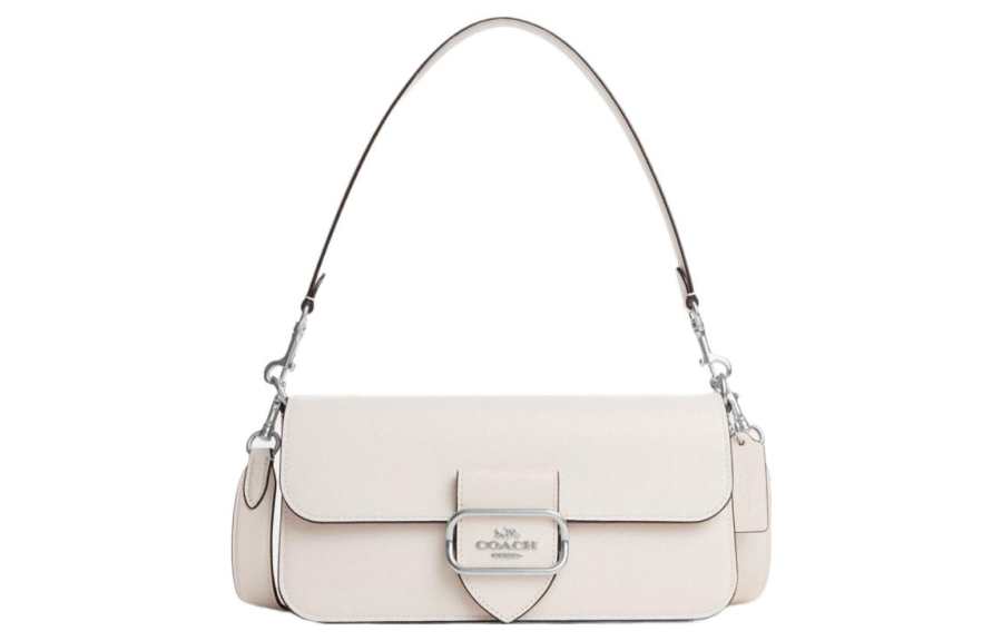 COACH Morgan Leather Crossbody One Shoulder Handbag Medium Women's Beige