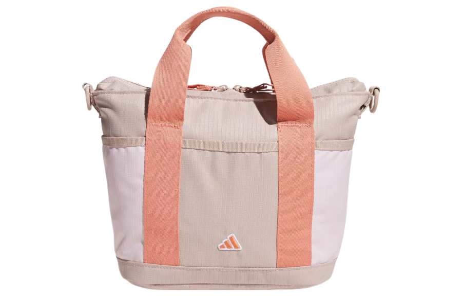 Adidas Adidas Recycled Polyester Plain Weave Fabric Tote Bag, Shopping Bag, Golf Bag, Handbag Women's Taupe & Quartz
