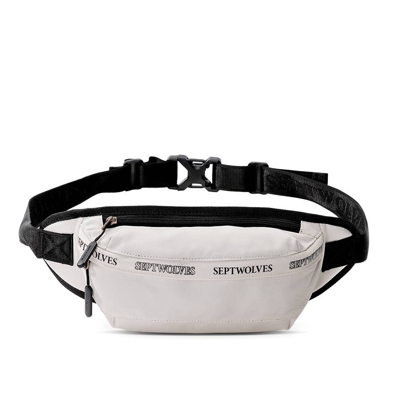 SEPTWOLVES Fabric Shoulder Bag, Fanny Pack, Sling Bag Regular Unisex Ecru