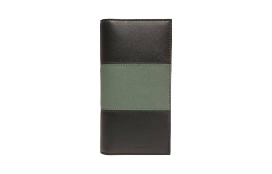 BALLY BALLY Cow Leather Wallet Regular Men's Black Green