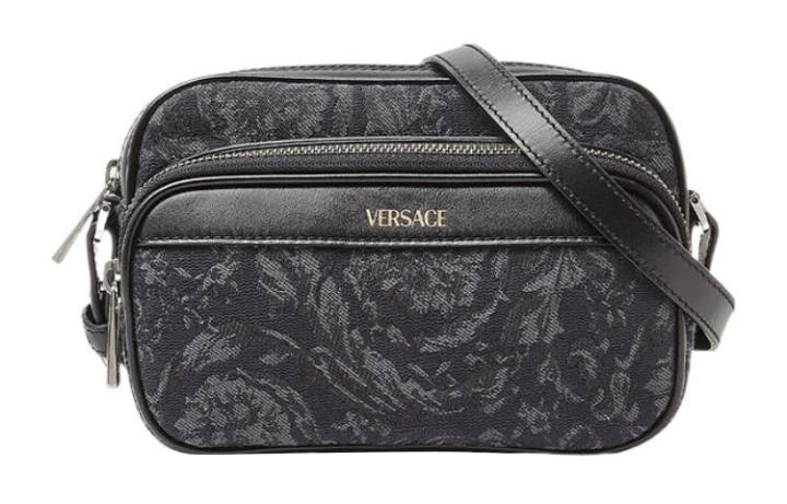 VERSACE VERSACE Barocco Polyamide With Cotton Messenger Bag, Shoulder Bag, Crossbody Bag Men's