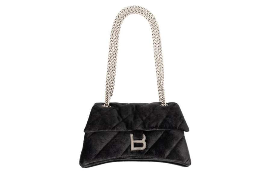 Balenciaga Fabric Handbag, Shoulder Bag Women's Black