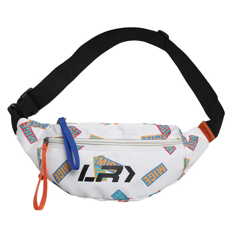 KAKAXI Nylon Shoulder Bag, Crossbody Bag, Sling Bag, Fanny Pack Unisex Black/White