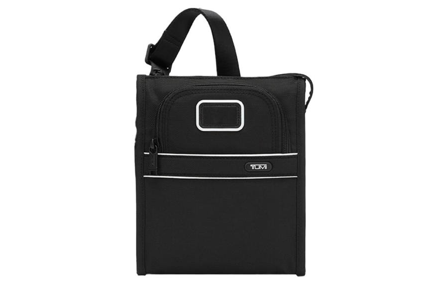 TUMI TUMI Nylon Shoulder Bag, Crossbody Bag Small Men's Black & White