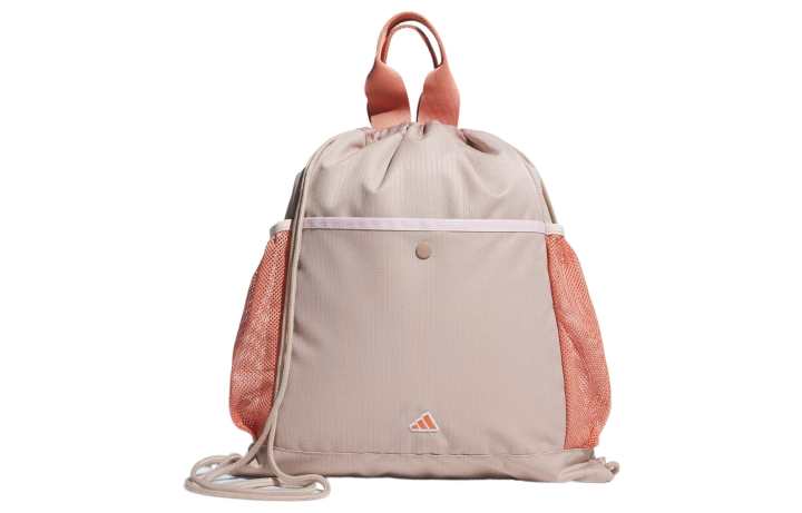 Adidas Adidas Recycled Polyester Plain Weave Fabric Portable Golf Bag Shoe Bag Medium Size Women's Taupe & Quartz