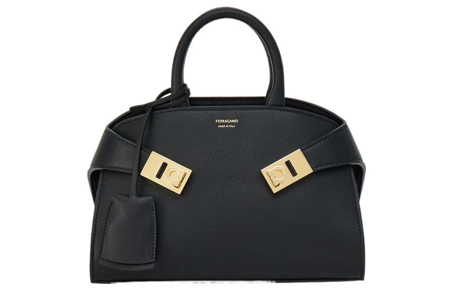 FERRAGAMO Calfskin Shoulder Bag, Crossbody Bag, Handbag Mini Women's Black
