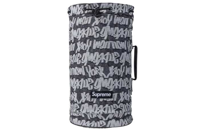 Supreme Supreme Cotton With Calfskin Backpack Unisex Black