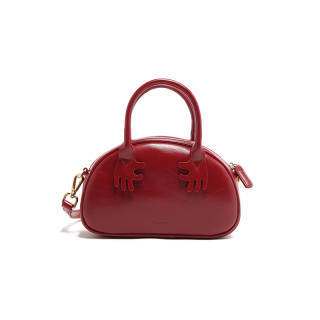 MICOCAH Pu Crossbody Handbag Regular Women's Wine Red/Bright Stone Black