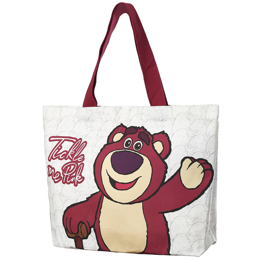 Disney Canvas Tote Bag, Shopping Bag, Canvas Bag, Handbag, Shoulder Bag Regular Women's Lotso Print