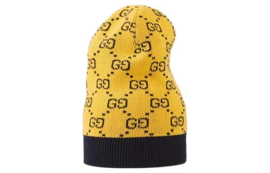 GUCCI GUCCI GG Multicolor Wool Beanies Men's Yellow