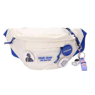 KAKAXI Nylon Sling Bag, Shoulder Bag, Crossbody Bag, Fanny Pack Unisex White/Blue/Black