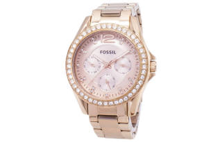 FOSSIL Lilley Collection Wrist Watches Quartz Movement Stainless Steel Strap 38mm Rose Gold Watch Dial Women's Watch