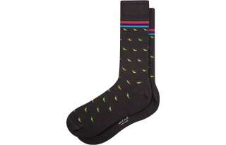 Paul Smith FW23 Chilli Socks Crew Socks Men's 1 Pack Black