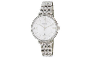 FOSSIL Jacqueline Collection Wrist Watches Quartz Movement Stainless Steel Strap 36mm Silver Dial Women's Watch