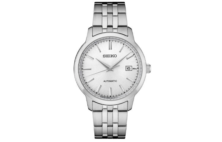 SEIKO Automatic Mechanical Movement Stainless Steel Strap Watch 41.2mm Men's Watches Silver Dial