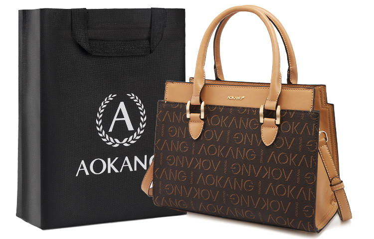 AOKANG PVC Mom Bag, Handbag, Crossbody Bag, Shoulder Bag, Tote, Commuter Bag Large Women's Cocoa Coffee