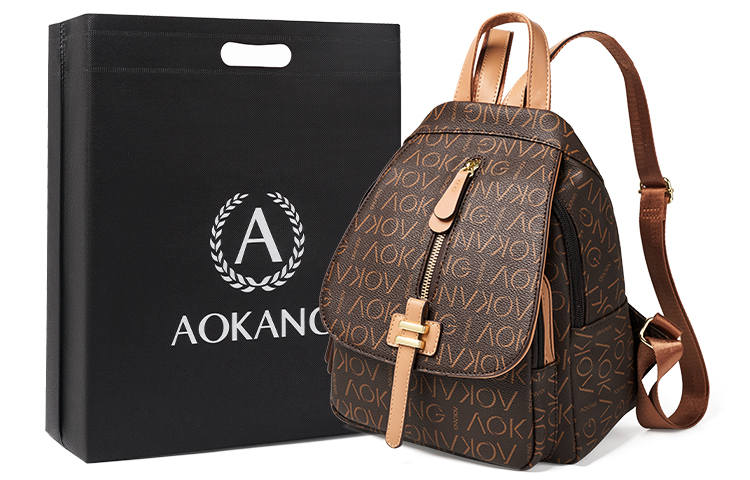 AOKANG PVC Backpack Business Trip Travel Bag Commute Bag Women's Multicolor