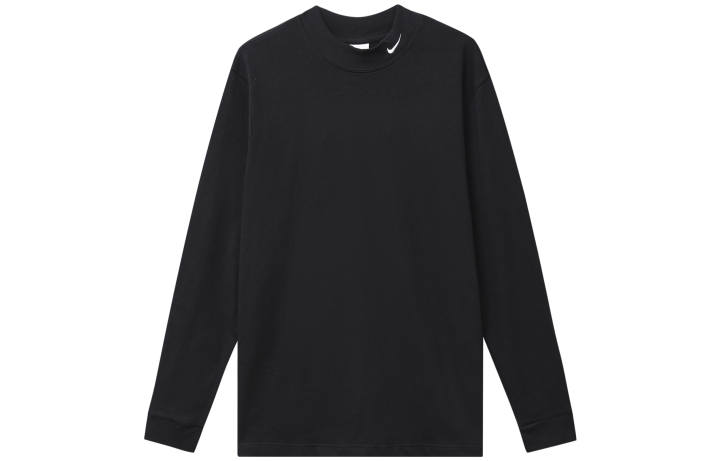 Nike Nike T Shirts Men's Black Half Turtleneck Moderate Straight Fit