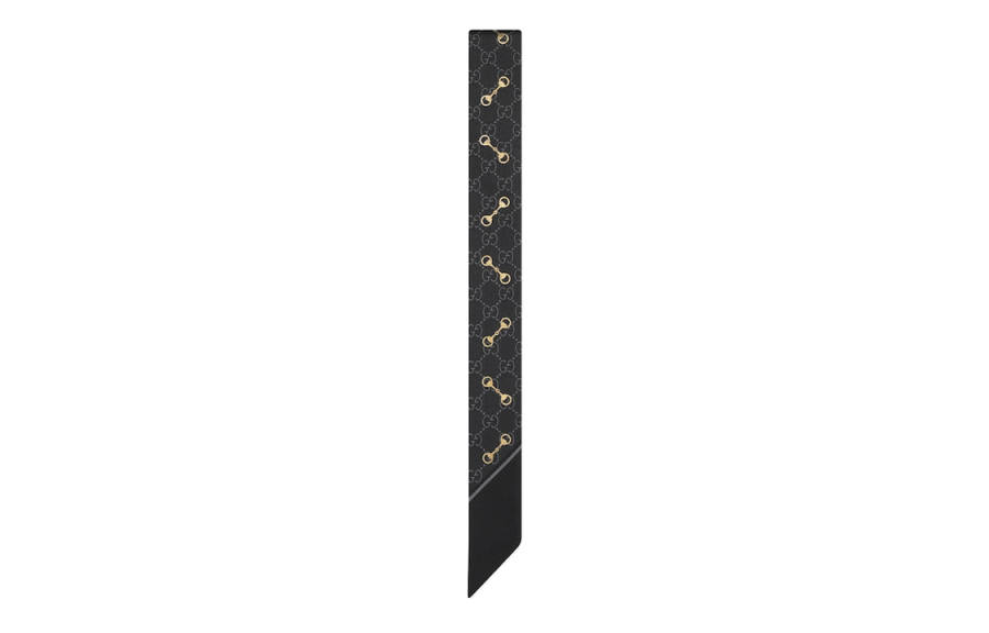 GUCCI Silk Scarves Women's Black