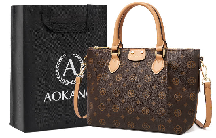 AOKANG PVC Tote One Shoulder Mom Bag, Handbag, Mid Century Modern, Mom Bag, Crossbody Bag Large Women's Coffee