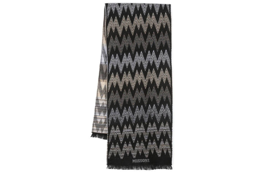 MISSONI Knit Scarves Men's Black